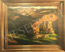  Kieselbach, Géza - Autumn Landscape; oil on canvas; Signed lower right: Kieselbach Géza